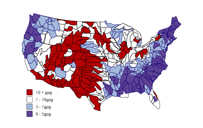 US Hard Water Map